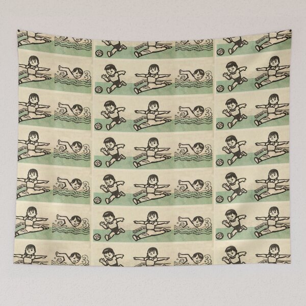 Item preview, Vintage Style of 70s Illustration – Sports Kids Retro Pattern designed and sold by FriendsClub.