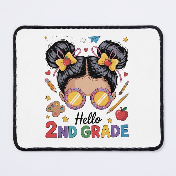Item preview, Hello 2Nd Grade Messy Bun Coquette Bow Back To School designed and sold by MaryoKing.
