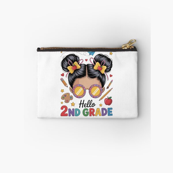 Item preview, Hello 2Nd Grade Messy Bun Coquette Bow Back To School designed and sold by MaryoKing.
