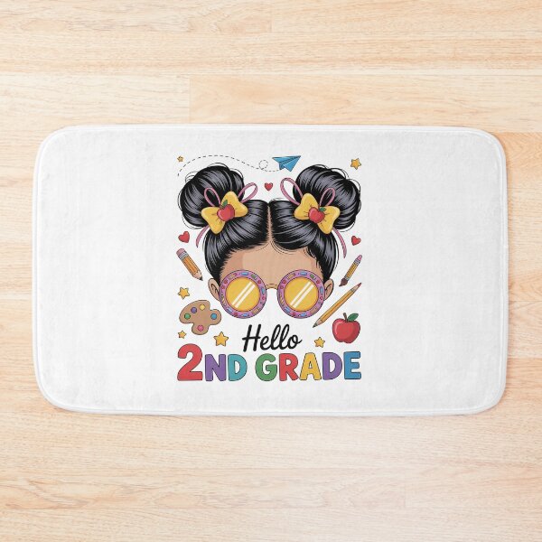Item preview, Hello 2Nd Grade Messy Bun Coquette Bow Back To School designed and sold by MaryoKing.