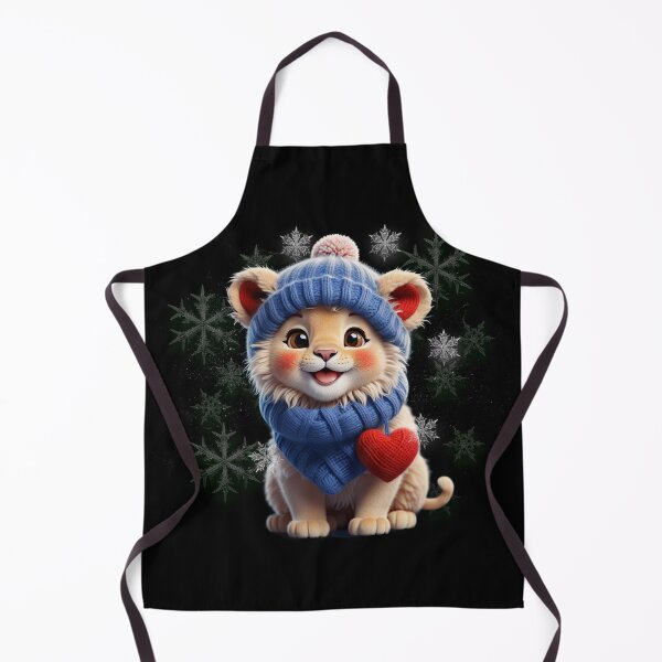 Item preview, Kawaii Winter Lion, Gift in a Snowy Land, Winter Magic with a Cute Lion designed and sold by CrisMor-Art.