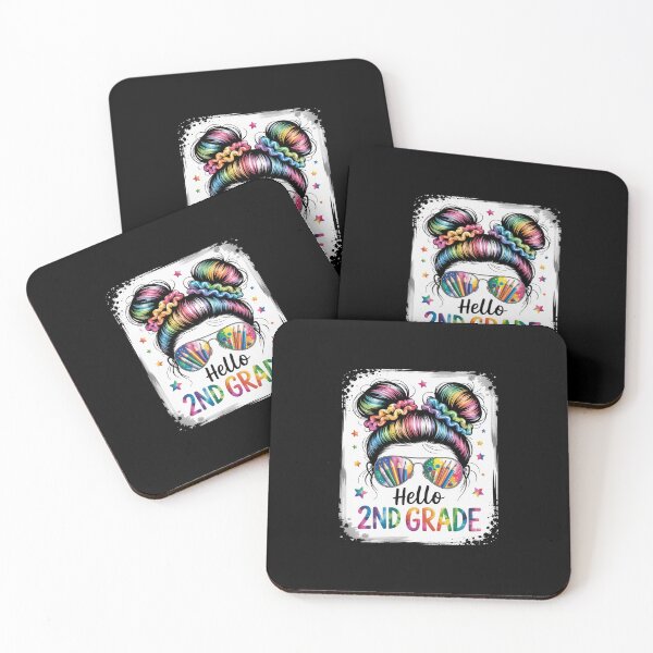 Item preview, Hello 2Nd Grade Messy Hair Bun Girl Back To School designed and sold by MaryoKing.