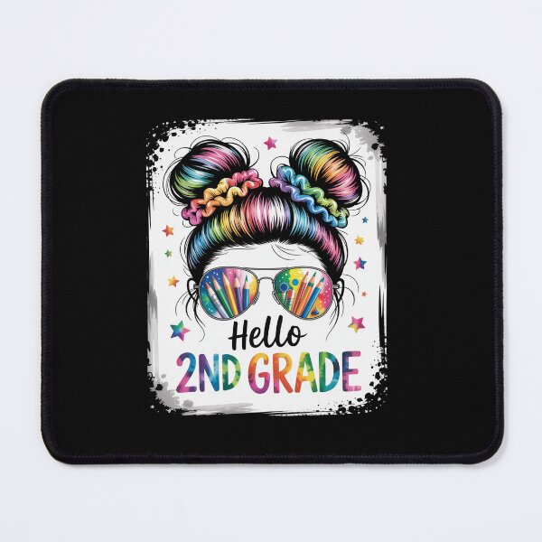 Item preview, Hello 2Nd Grade Messy Hair Bun Girl Back To School designed and sold by MaryoKing.