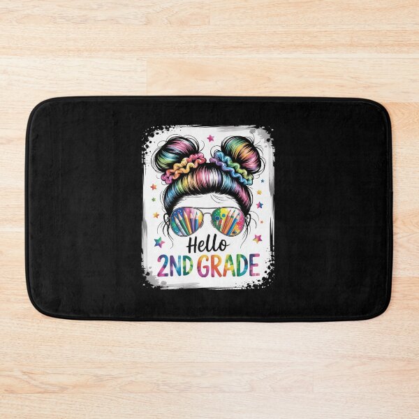Item preview, Hello 2Nd Grade Messy Hair Bun Girl Back To School designed and sold by MaryoKing.