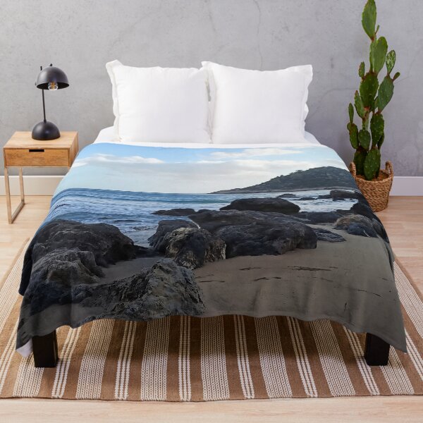 Item preview, Costa rocosa con olas suaves bajo un cielo brillante designed and sold by TheArtofHeart.