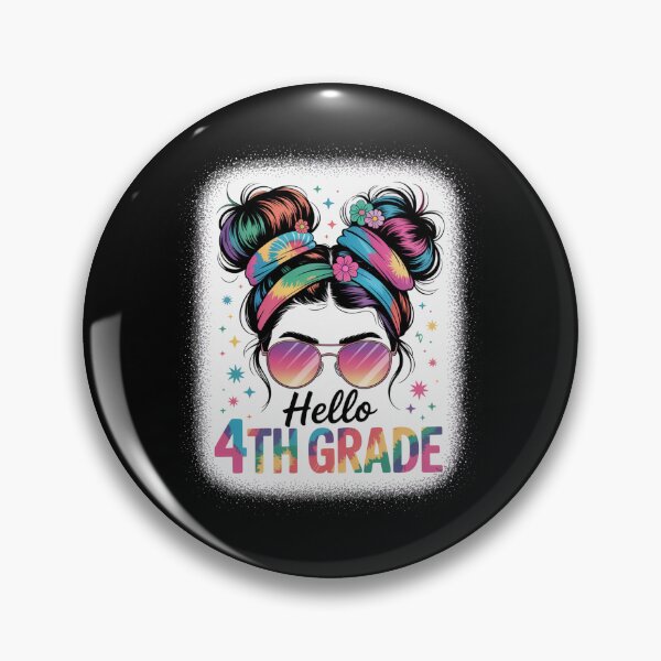 Item preview, Hello 4Th Grade Messy Hair Bun Back To School designed and sold by MaryoKing.