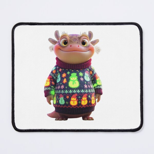Artikelvorschau, Niedlicher Weihnachtsaxolotl – Gemütlicher, hässlicher Pullover, Kawaii-Kreaturenkunst entworfen und verkauft von MadeByACJ.