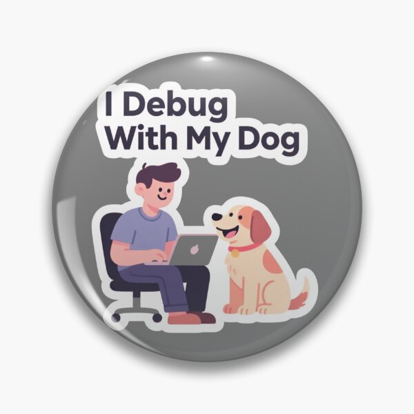 Artikelvorschau, Ich debugge mit meinem Hund – Lustiges Design für IT- und Hundeliebhaber entworfen und verkauft von Malfinio.