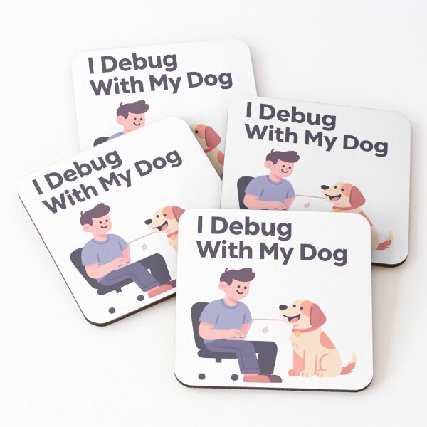 Artikelvorschau, Ich debugge mit meinem Hund – Lustiges Design für IT- und Hundeliebhaber entworfen und verkauft von Malfinio.