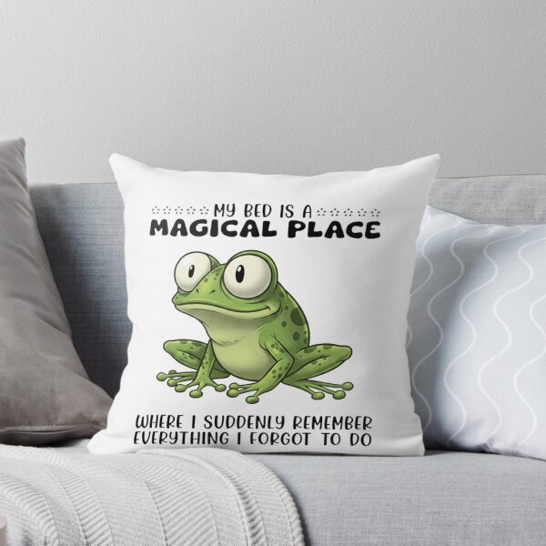 Item preview, Magical Bed Funny Frog Quote - Suddenly Remember Everything I Forgot to Do designed and sold by JossDesign15.