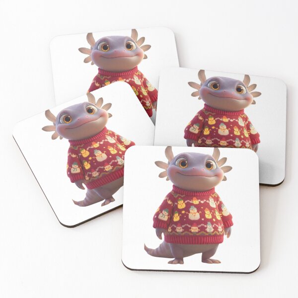 Item preview, Kawaii Axolotl Christmas Sweater – Cute Smiling Salamander Holiday Gift designed and sold by MadeByACJ.