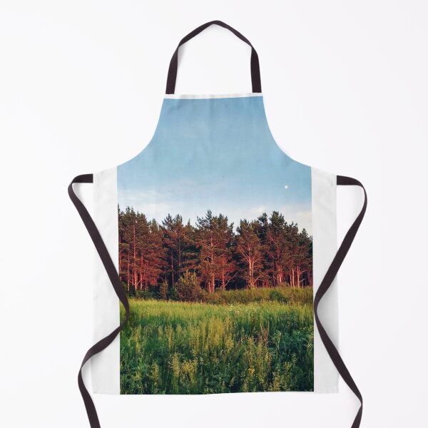 Item preview, Green Field Red Trees Blue Sky Photographic Print designed and sold by Mother-Nature65.
