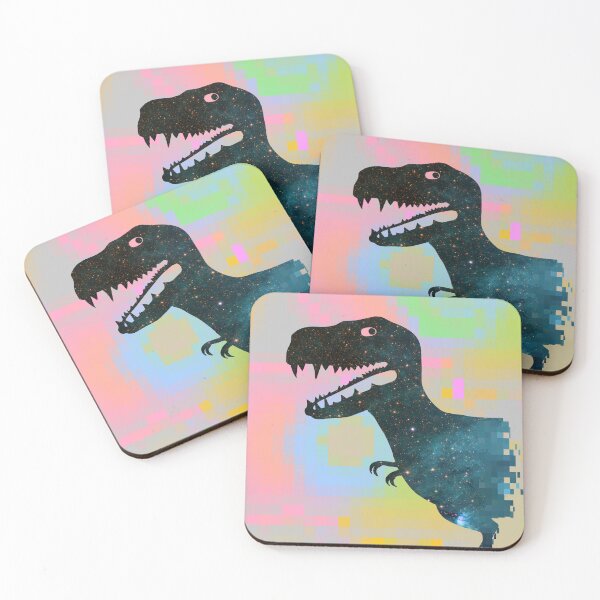Item preview, Colourful pixel T-rex designed and sold by helengarvey.