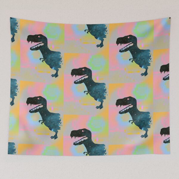 Item preview, Colourful pixel T-rex designed and sold by helengarvey.