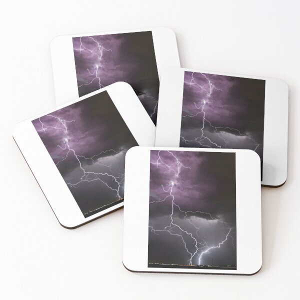 Item preview, Lightning In Purple Grey Sky Photographic Print designed and sold by Mother-Nature65.