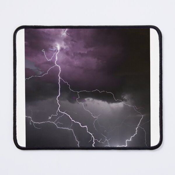 Item preview, Lightning In Purple Grey Sky Photographic Print designed and sold by Mother-Nature65.