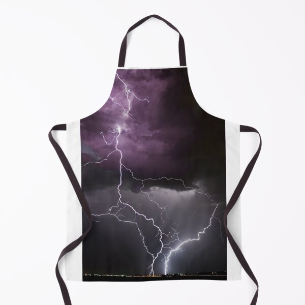 Item preview, Lightning In Purple Grey Sky Photographic Print designed and sold by Mother-Nature65.