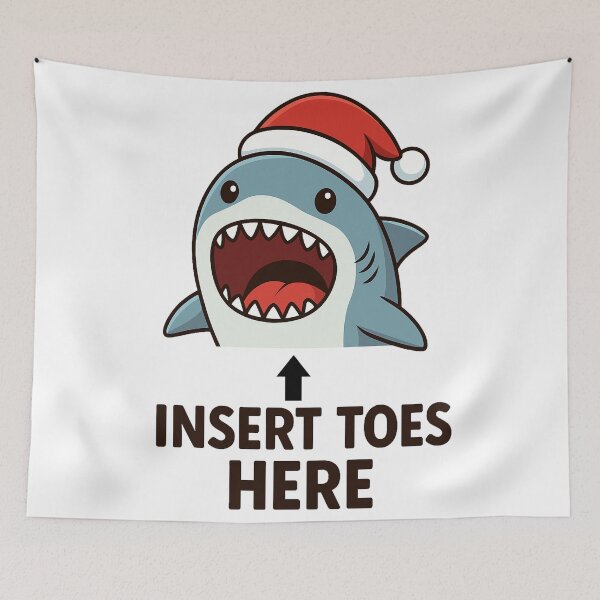 Item preview, Insert Toes Here - Funny Santa Shark designed and sold by DavdPrt.