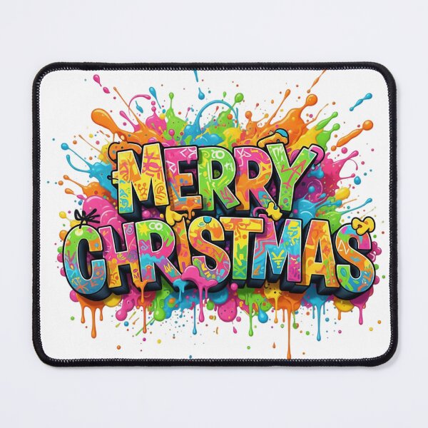 Item preview, Graffiti Style: Merry Christmas Paint Splatter designed and sold by newvisionart191.
