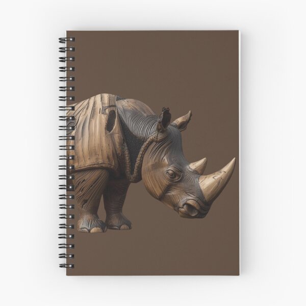 Item preview, Wooden Rhino Sculpture – Strength Control Perception designed and sold by SavannaStrikes.