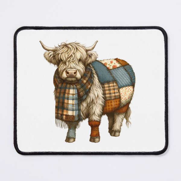 Item preview, Autumn Patchwork Highland Cow designed and sold by stephenflashart.