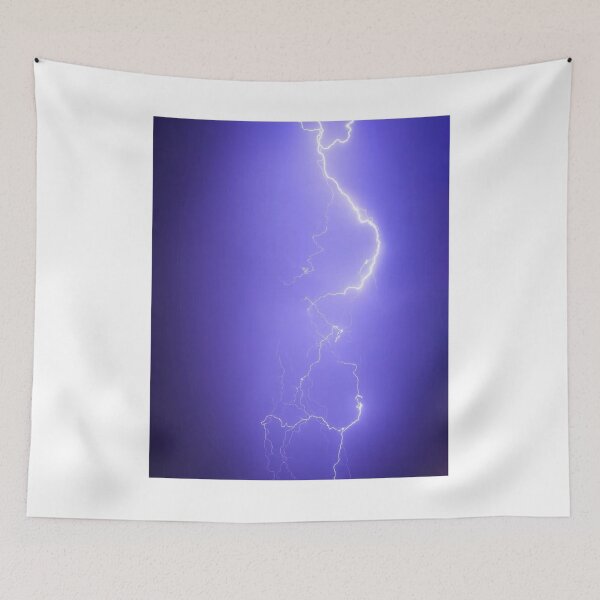 Item preview, White Lightning Blue Sky Photographic Print designed and sold by Mother-Nature65.