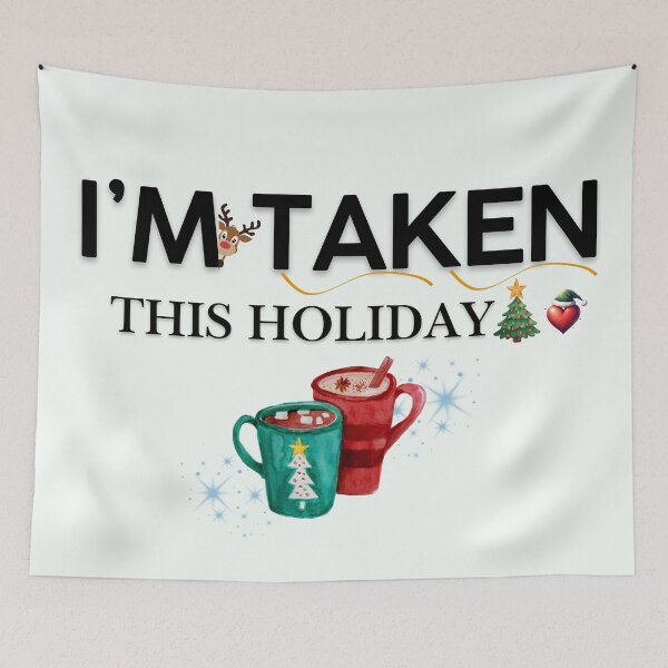 Item preview, I'm Taken This Holiday Funny Christmas Couples Shirt designed and sold by ATime7Day.
