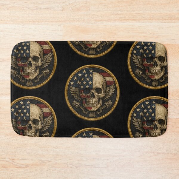 Item preview, Airborne Skull Unit USA flag patch designed and sold by LaNadaYFundante.