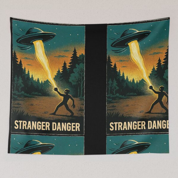 Item preview, Stranger Danger – Human vs UFO Power Reversal Sci-Fi Desig designed and sold by JonelCrafts.
