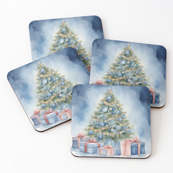 Item preview, BlueTrees , Christmas Tree Farm, Christmas Tree Path, Cute Winter Christams Happy Holidays designed and sold by KolorellaS.