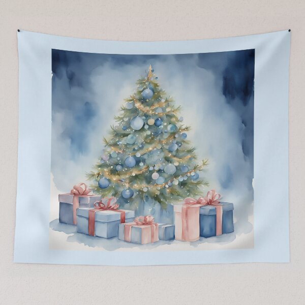 Item preview, BlueTrees , Christmas Tree Farm, Christmas Tree Path, Cute Winter Christams Happy Holidays designed and sold by KolorellaS.