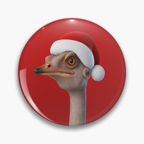 Item preview, Fun Ostrich Wearing Santa Hat Animal Humor designed and sold by taiche.