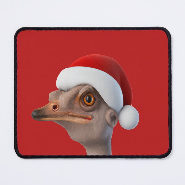 Item preview, Fun Ostrich Wearing Santa Hat Animal Humor designed and sold by taiche.