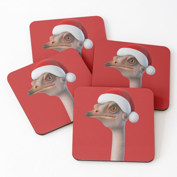 Item preview, Fun Ostrich Wearing Santa Hat Animal Humor designed and sold by taiche.