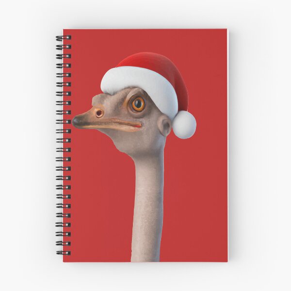 Item preview, Fun Ostrich Wearing Santa Hat Animal Humor designed and sold by taiche.