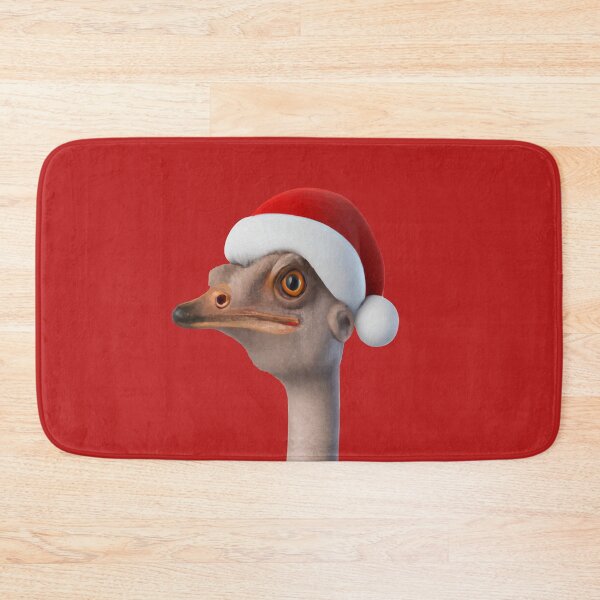 Item preview, Fun Ostrich Wearing Santa Hat Animal Humor designed and sold by taiche.