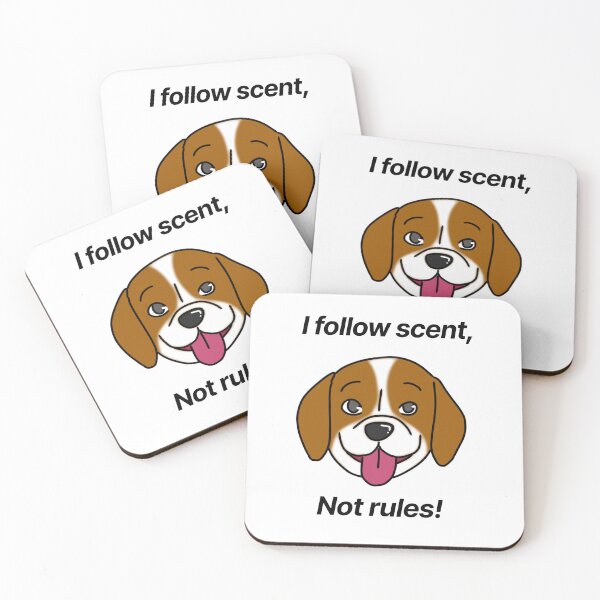 Item preview, Funny beagle - "I follow scent not rules!" - funny cartoon dog design designed and sold by Crack-in-Colors.