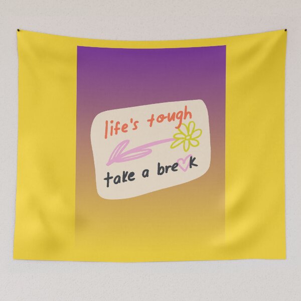 Item preview, Cute handdrawn Life's tough take a break  designed and sold by CapriCreatives.
