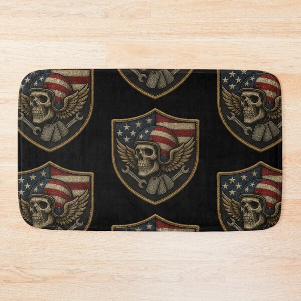 Item preview, Skull Brigade wings and bandana USA patch designed and sold by LaNadaYFundante.