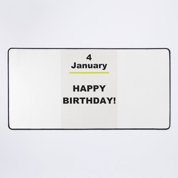 Item preview, Minimalist Happy Birthday Design — January 4 designed and sold by ariksworld.