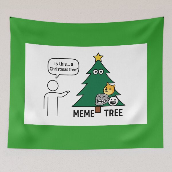 Item preview, „Meme Christmas Tree – Is This a Christmas Tree? Parody” designed and sold by EdCraftProjects.