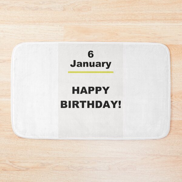 Item preview, Minimalist Happy Birthday Design — January 6 designed and sold by ariksworld.