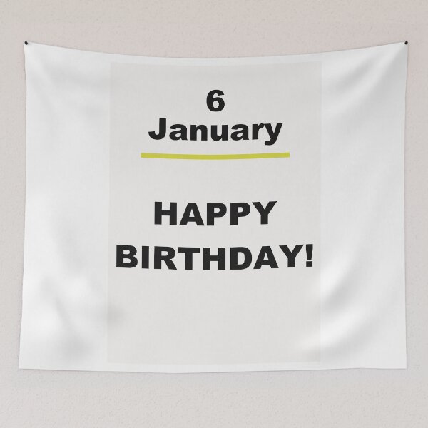 Item preview, Minimalist Happy Birthday Design — January 6 designed and sold by ariksworld.