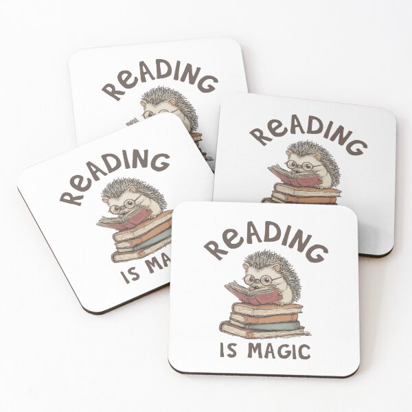 Item preview, Reading is Magic Hedgehog - Cute Hedgehog Reading Books designed and sold by Steele-Art.