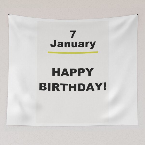 Item preview, Minimalist Happy Birthday Design — January 7 designed and sold by ariksworld.