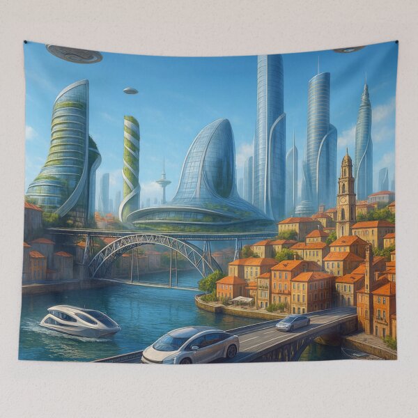 Item preview, Futuristic Porto – A vision of a city between past and future designed and sold by Eric Nagel.