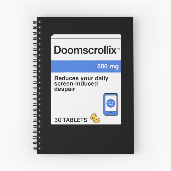 Item preview, Doomscrollix™ — Reduces Your Daily Screen-Induced Despair | Fake Medicine Parody designed and sold by pharmafeels.