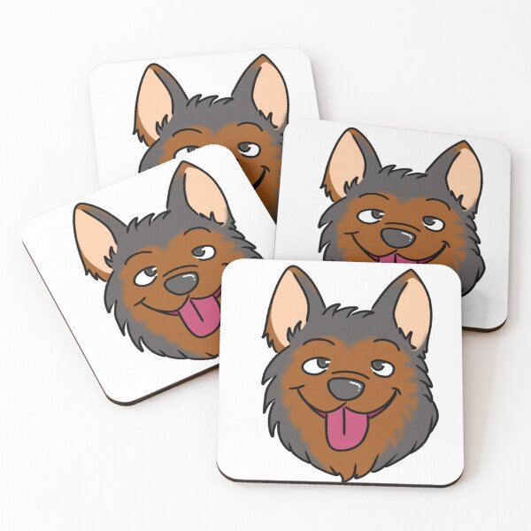 Item preview,  German shepherd's face - Cute cartoon dog design designed and sold by Crack-in-Colors.