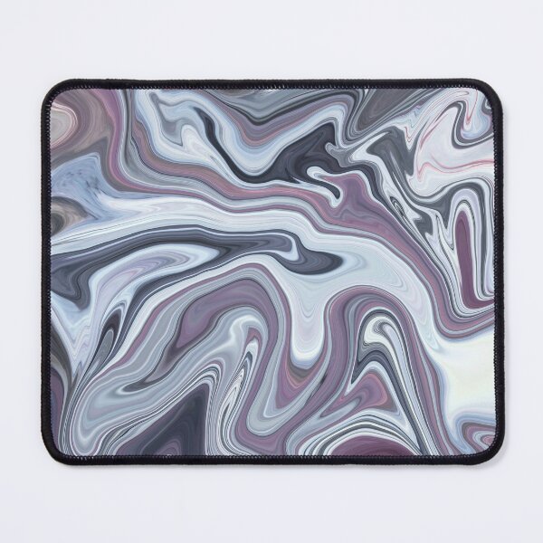 Item preview, Flowing waves, liquid art, abstract, modern in shades of purple and grey. designed and sold by Susanna Schorr.