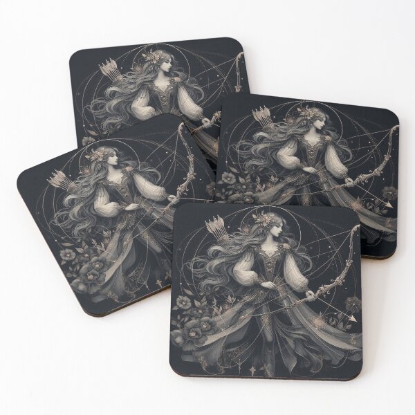 Item preview, Sagittarius – Dark Realistic Zodiac Illustration designed and sold by Roberta Calabrese.
